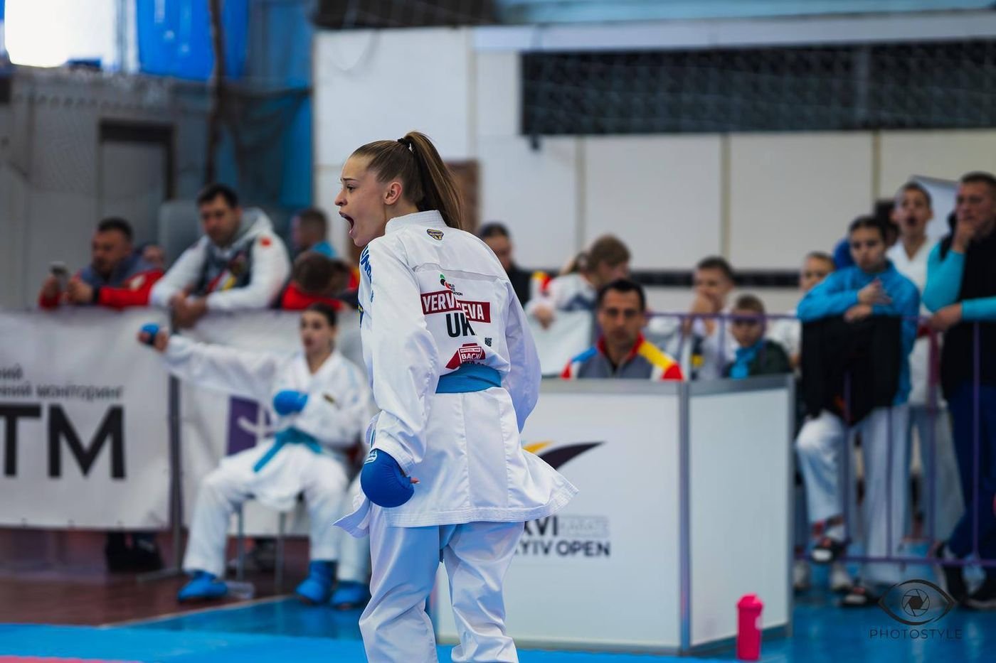 Дарія в синьому поясі на турнірі Kyiv Open